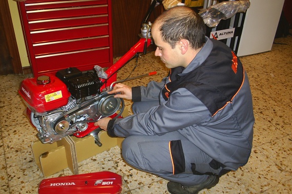 David de Agroarenas en el taller